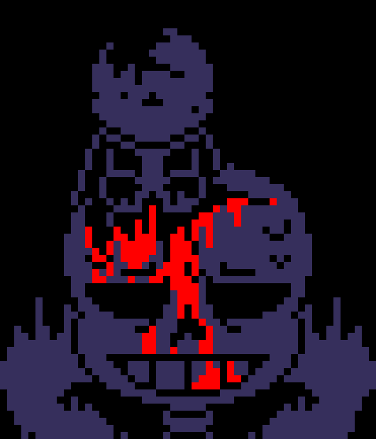 [7ce906] *(Demented sits down, and uses a shortcut to a random place.) -HorrorTale Sans