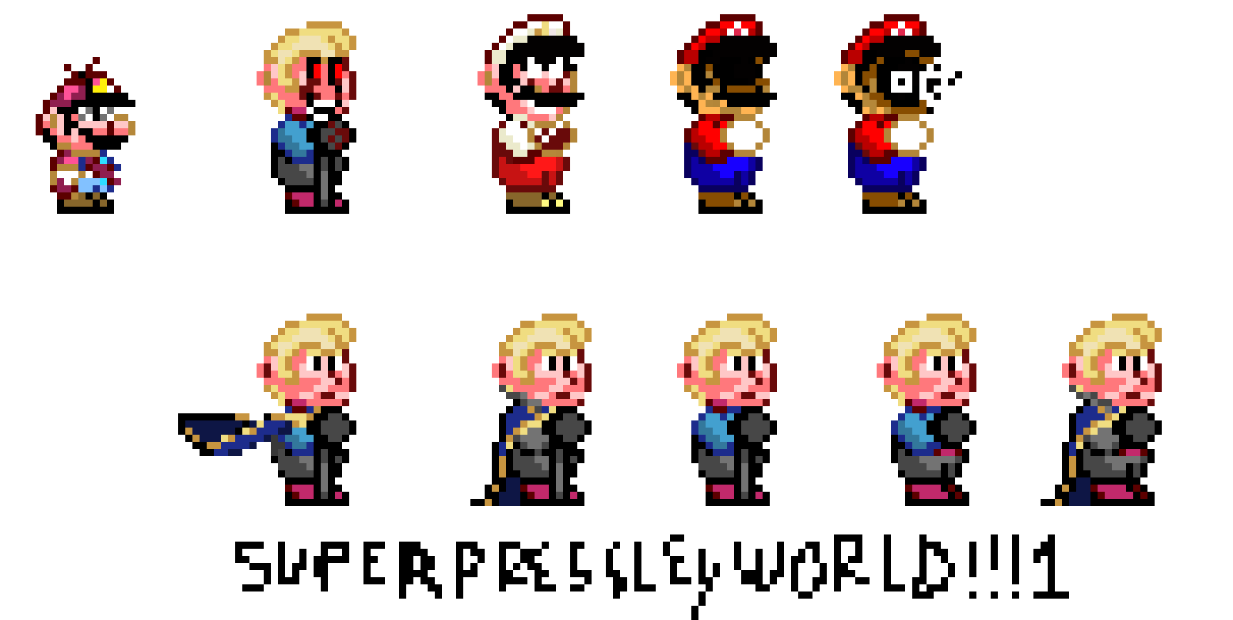 [08fc72] a series of super mario world sprite edits
