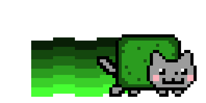 [284b6a] green nyan cat