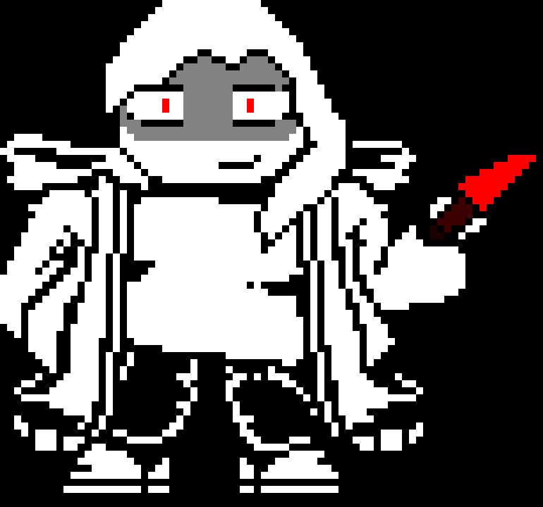 [7a0a81] *she teleports backwards, away from the attack.* Heh. *she dashes to the outline and grabs it's head. stabbing it with her knife. then kicks them away.*