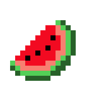 [a89369] Watermelon Pixel Art