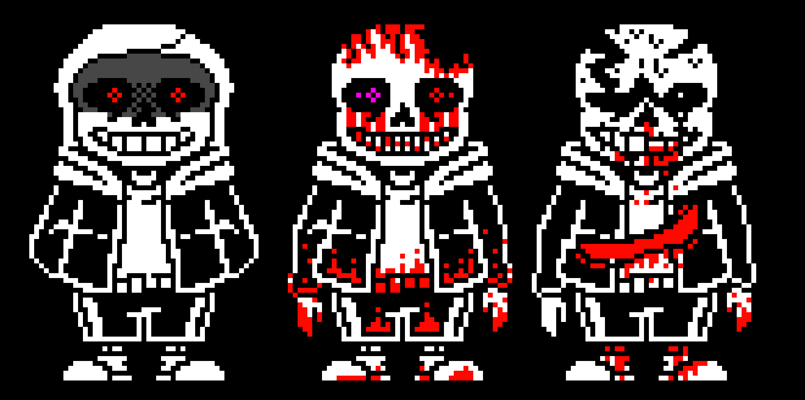 [fdea83] here is some insite for why they are scared(other than gaster sans) this is tha same terror from undertale underverse in peral or something i fogot but that terror some how got out of gasters reach and ended up here to help fight against that gaster - funny bone