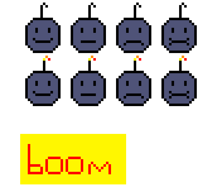 Bomb Bot (Model 1) Sprite sheet - SPECTRAL