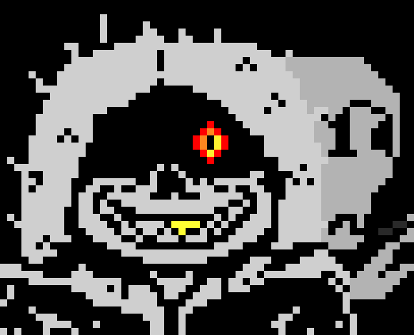 [e27272] *kicks sans to the ground puts his boot onto his chest* alright kid seems like it's the end of your life...