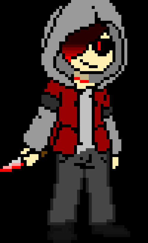[39b34f] considering karmas gone...im in control now...for good...-the rest of his body turns around making a multitude of snaps-