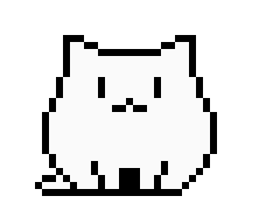 [8155fe] Tofu Themed Cat Pixel Art