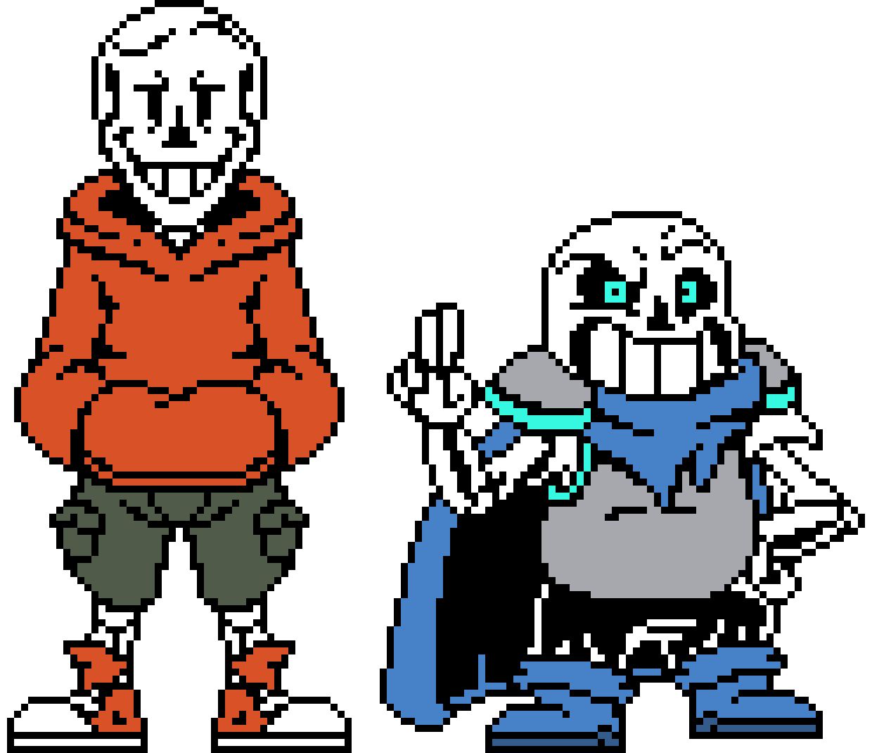 Underswap Sans and Papyrus.