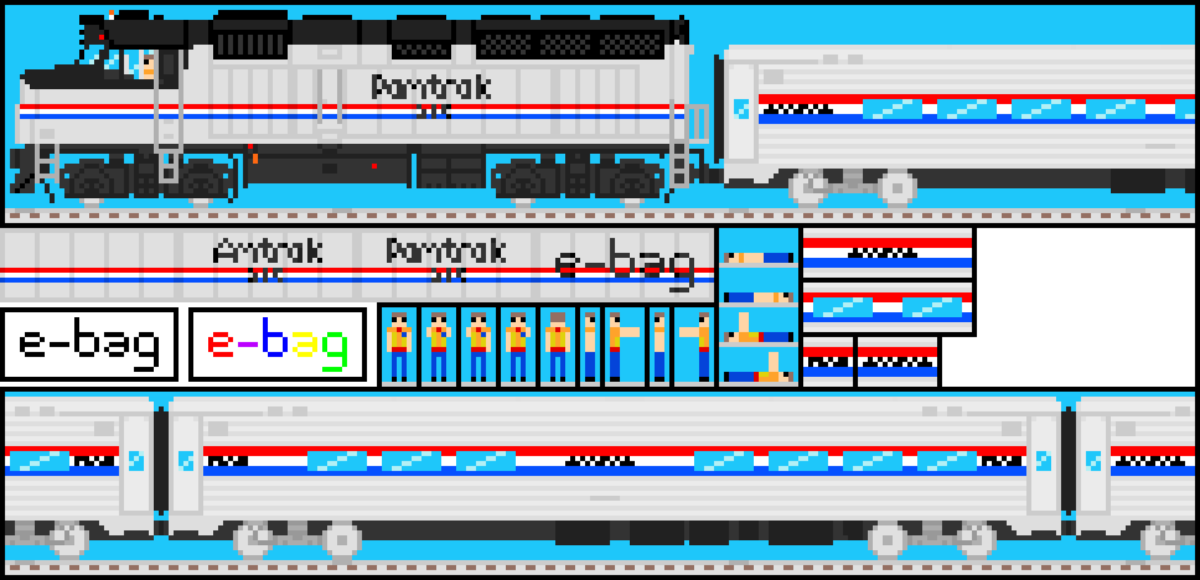 [c4081a] F40PH w/ Coaches, Train Driver, & Customize Options.