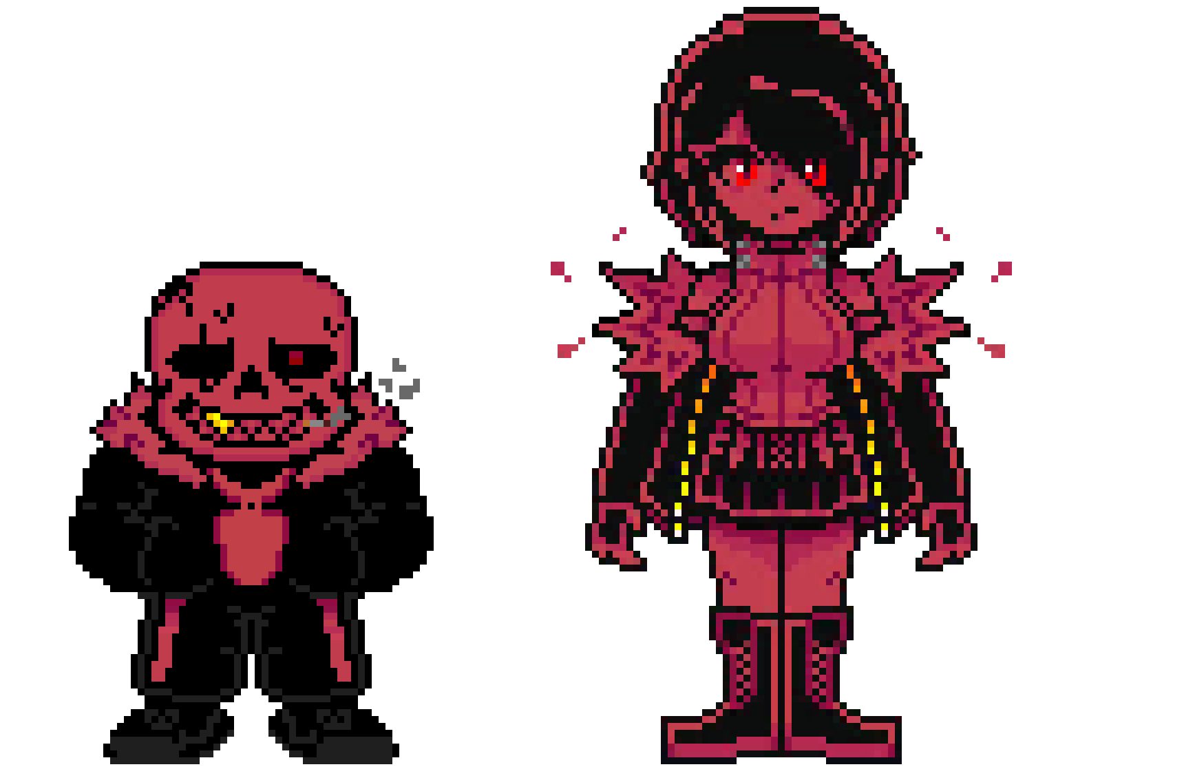 [7022e3] DH!Underfell Sans and Chara 2.0