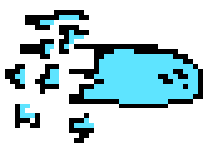 [ce1d0b] pixel slime flying
