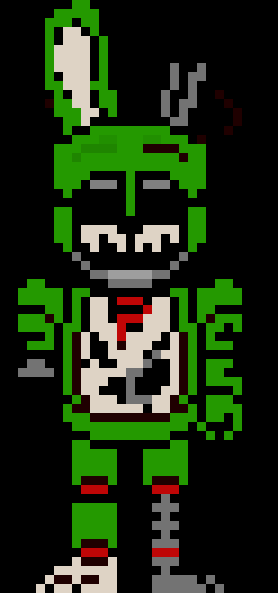 [The animatronic was under a pile of garbage in the back alley]