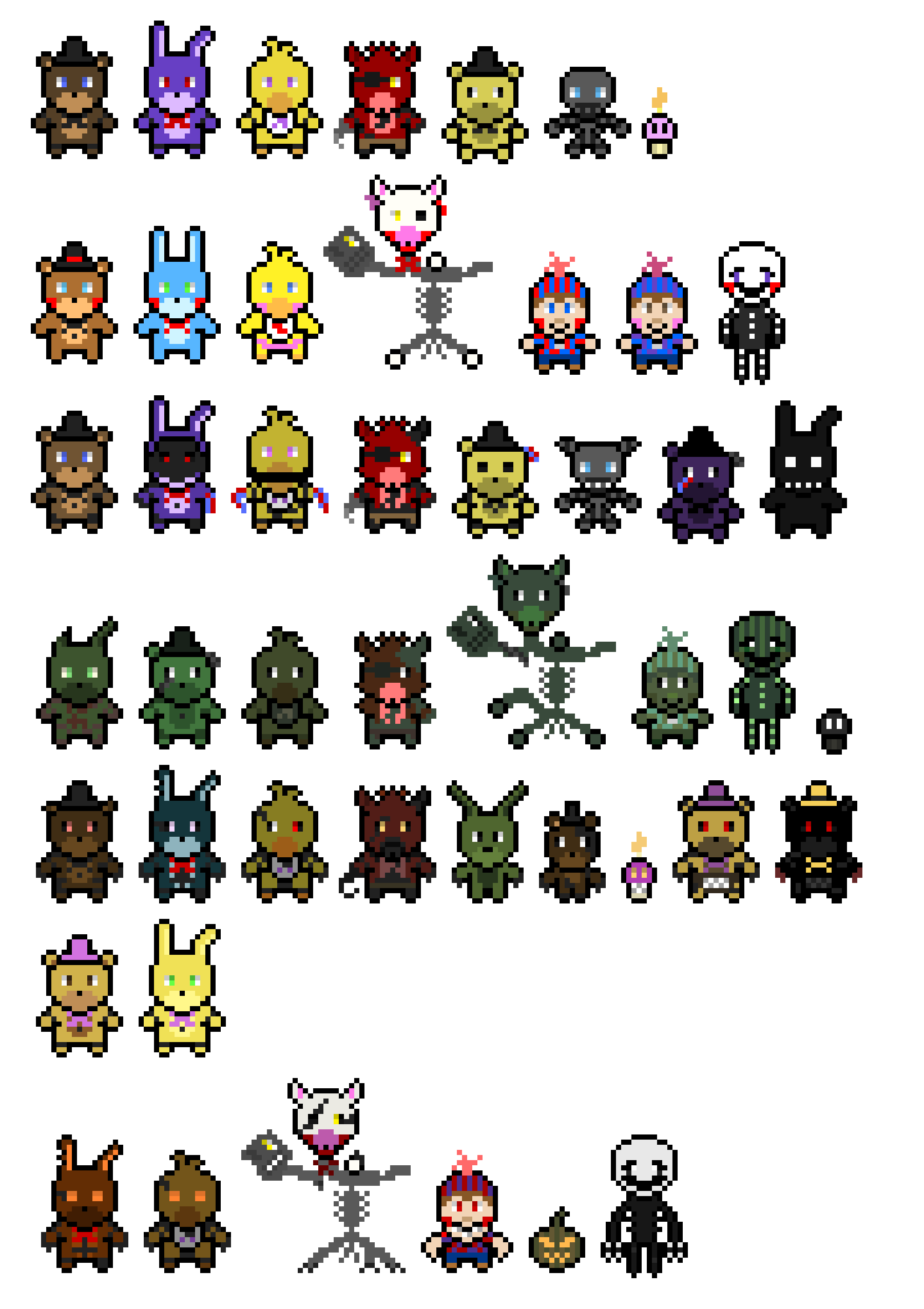 [0145f4] fnaf 1-4 sprites