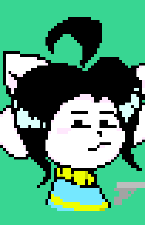 [4076f0] -starts shooting the figure- -Temmie (cleetus)
