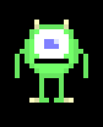 [9664c4] Totally a Mike Wazowski PixelArt