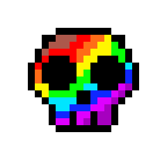 Rainbow skull