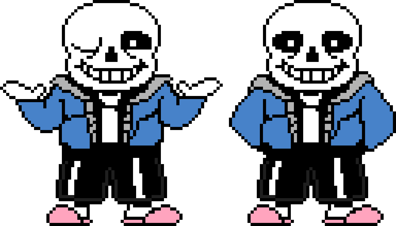 Undertale Sans The Skeleton Battle Sprites. ( Colored Version )