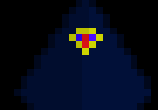 [be82ba]  . . .  (The prism made it to the spot in the wall it crashed into, and shown a soft blue glow onto it)