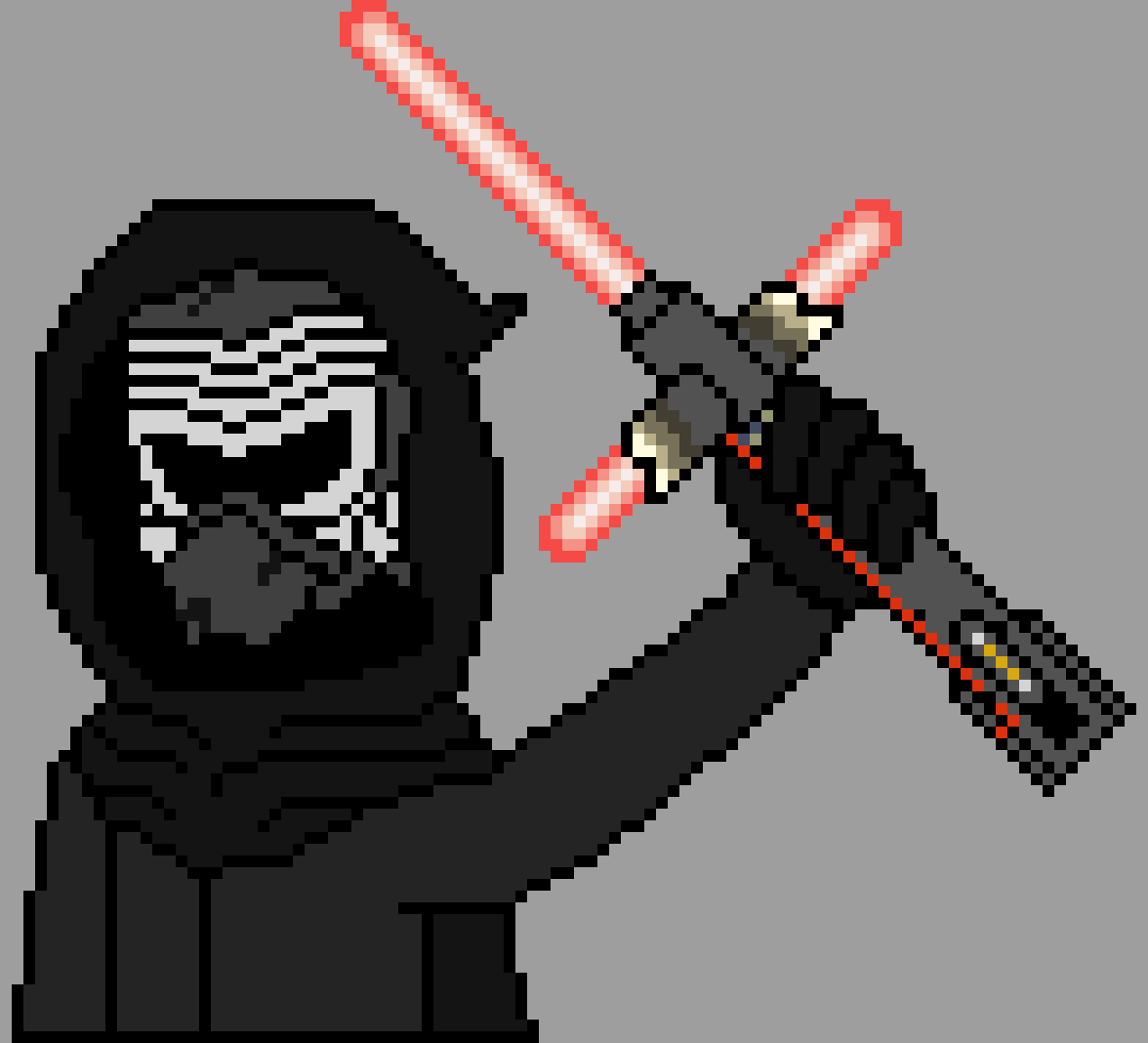 [9664c4] kylo ren pixel art