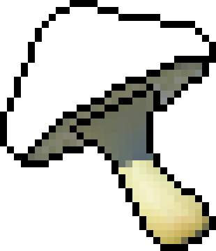 [852b2f] Blank-Capped Pixel Mushroom