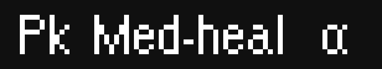 [3e21f9] Pk Med-heal ⍺: Medium healing, akin to a food