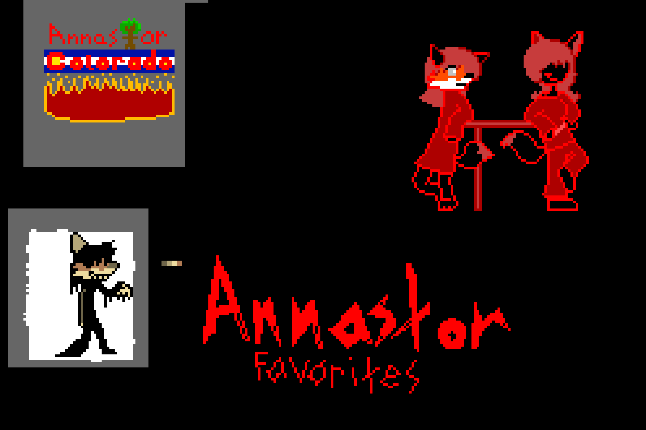 [6877d4] My screen. Ink Foxlinn, Foxlynn, Annastor, Annastor Favorites logo, and Annastor: Colorado Springs logo