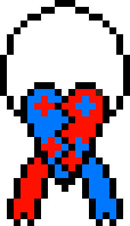 Red Blue Heart Necklace (For Trenton's Game) By TGW