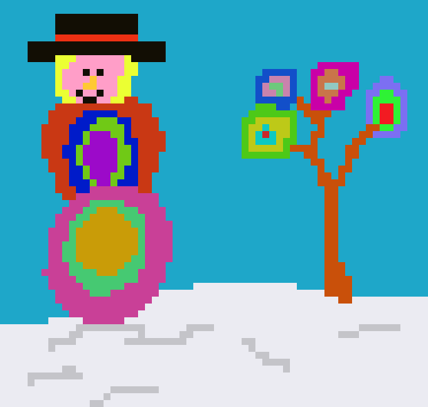 [c9c275] Kandinsky snowman