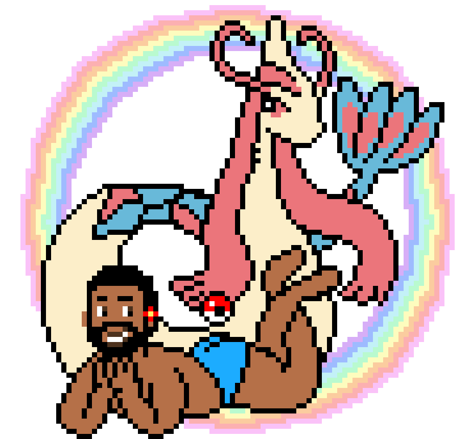 [e9e671] Kevan & Milotic ( Rainbow no Hearts flower)