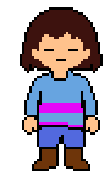 Frisk Sprite (Re-Done!/ + StoryShift Chara Sprite)