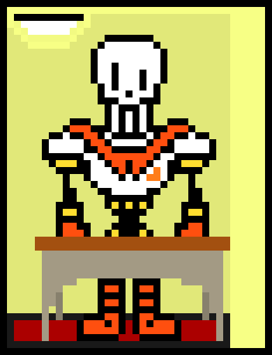 [9664c4] pupyrus_behind_desk_and_in_room-UNDERTALE fan art
