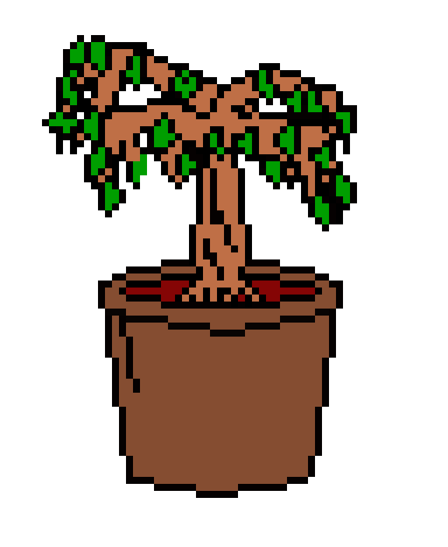 [4cf454] Potted Willow Tree