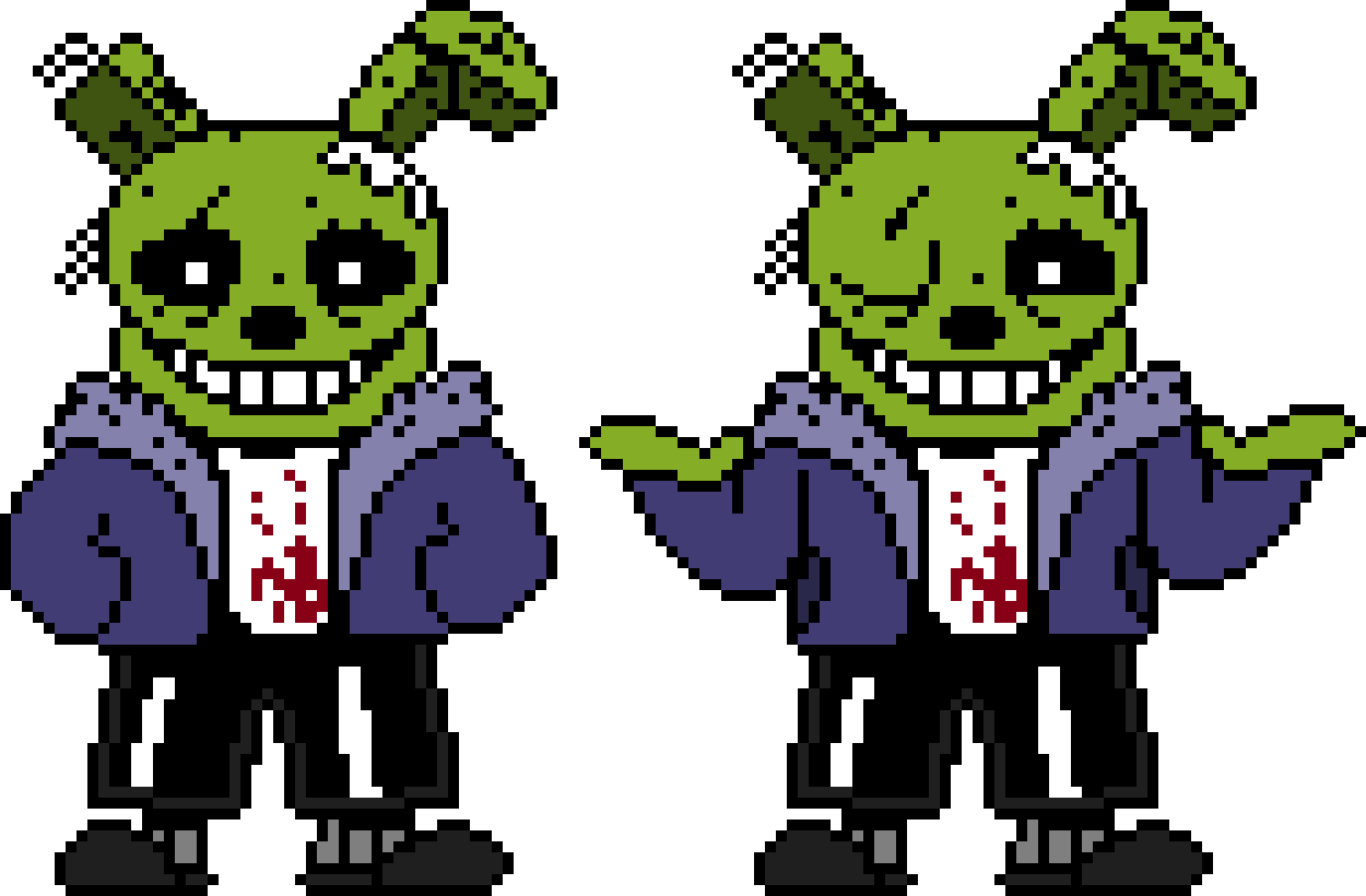 FNaF: The Ultimate Tale/Peter's FNaFTale Springtrap Battle Sprite.