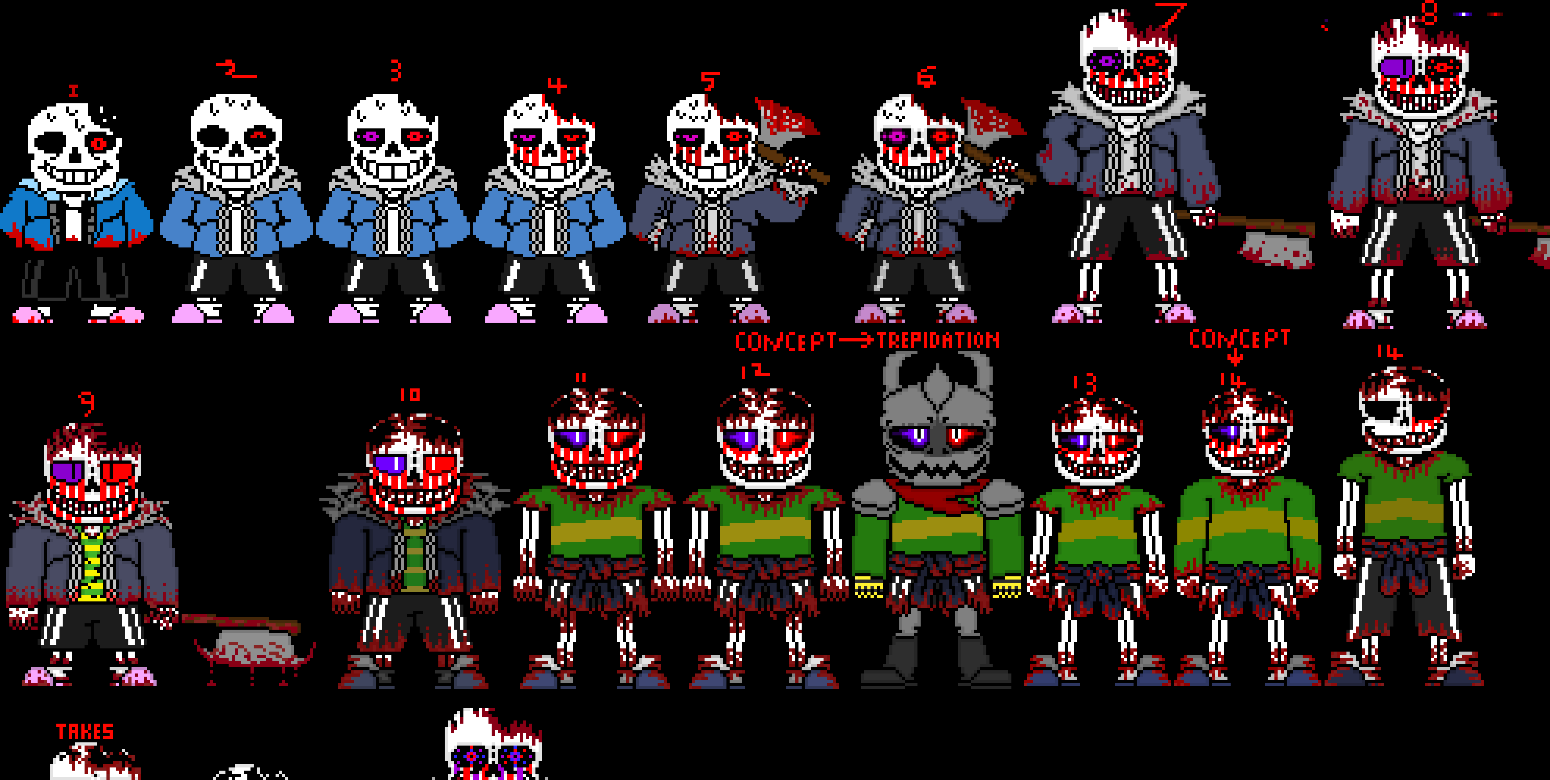 A TERRORfying Evolution (fixed and added numbers for those who don't know roman numerals)