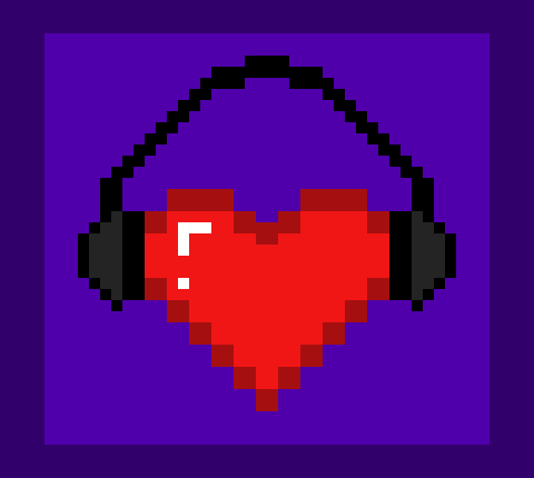[21b9a0] Heart with headphones
