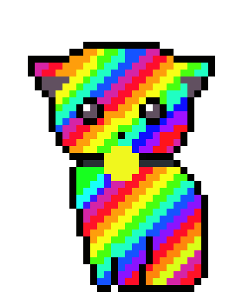 [9664c4] Rainbow cat With COLLAR