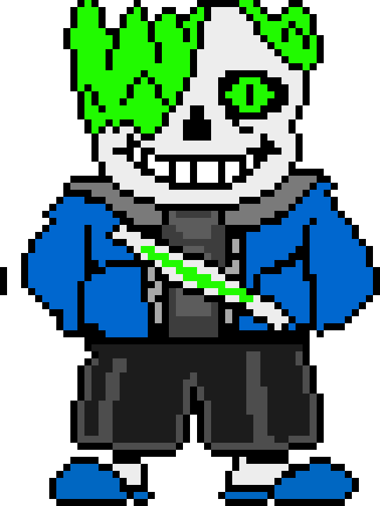 [d46952] gaster blaster hand fires and destroys blue eye person   