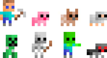[8d868f] chibi minecraft