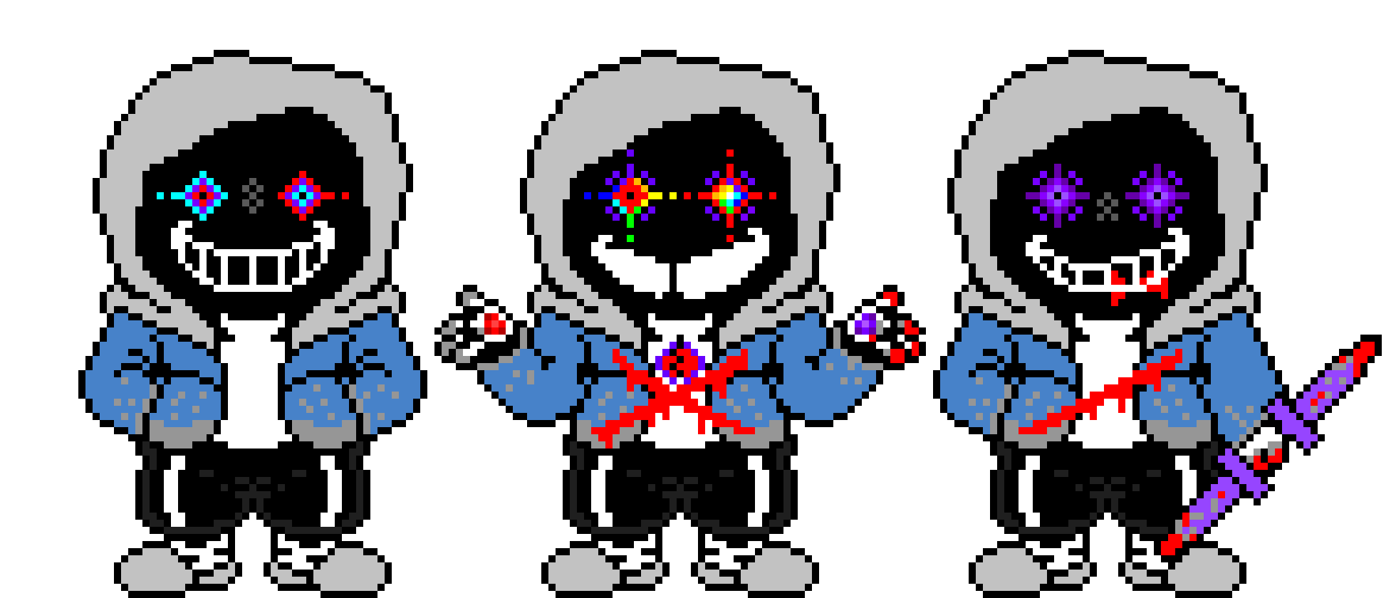 DustDust Sans The Skeleton last Hatred Hardmode Battle Sprite. (V3)