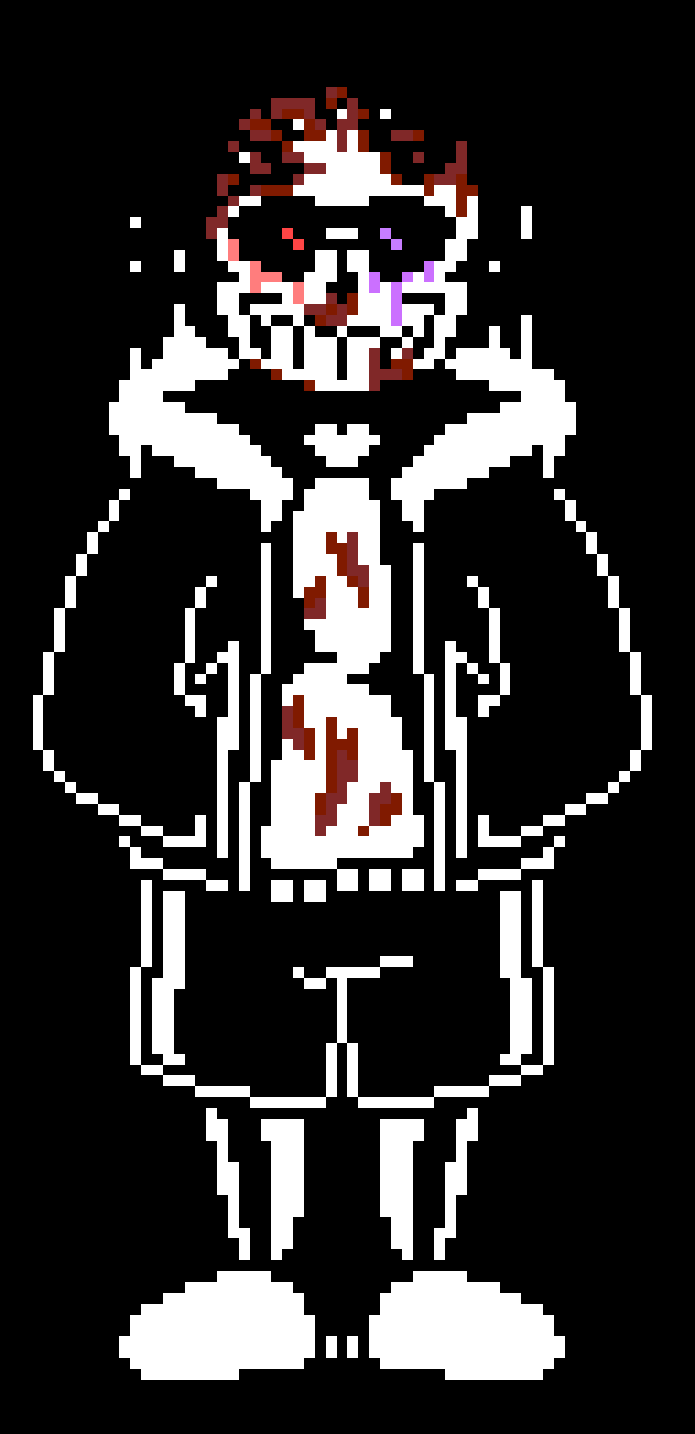 [2fbf6b] Sans.. instinctively dodges the queens spear and send a bone through her skull in defense... His LV raised... which was exciting for him... he felt power he hadn't before.. but.. not enough to stop the monsters from banishing him to the ruins... He would make peace with toriel.. and a deal with a flower... ``Hey, flowey?`` ``What?`` ``How bouts a deal?`` ``Im listening..`` ``You help me get out of this place, and you can have my body.`` After a long journey to gain enough LV to overpower the monsters of the underground, Sans decides to KILL flowey... and kill the rest of the monsters.. After finishing his goal, He was lonesome.. The desolate place.. then he remembered, he hadn't killed his brother, so where could he be? He later discovered that he was destroyed in the crossfire, and he went insane, trapped in this hell, until he could find out how to get out.