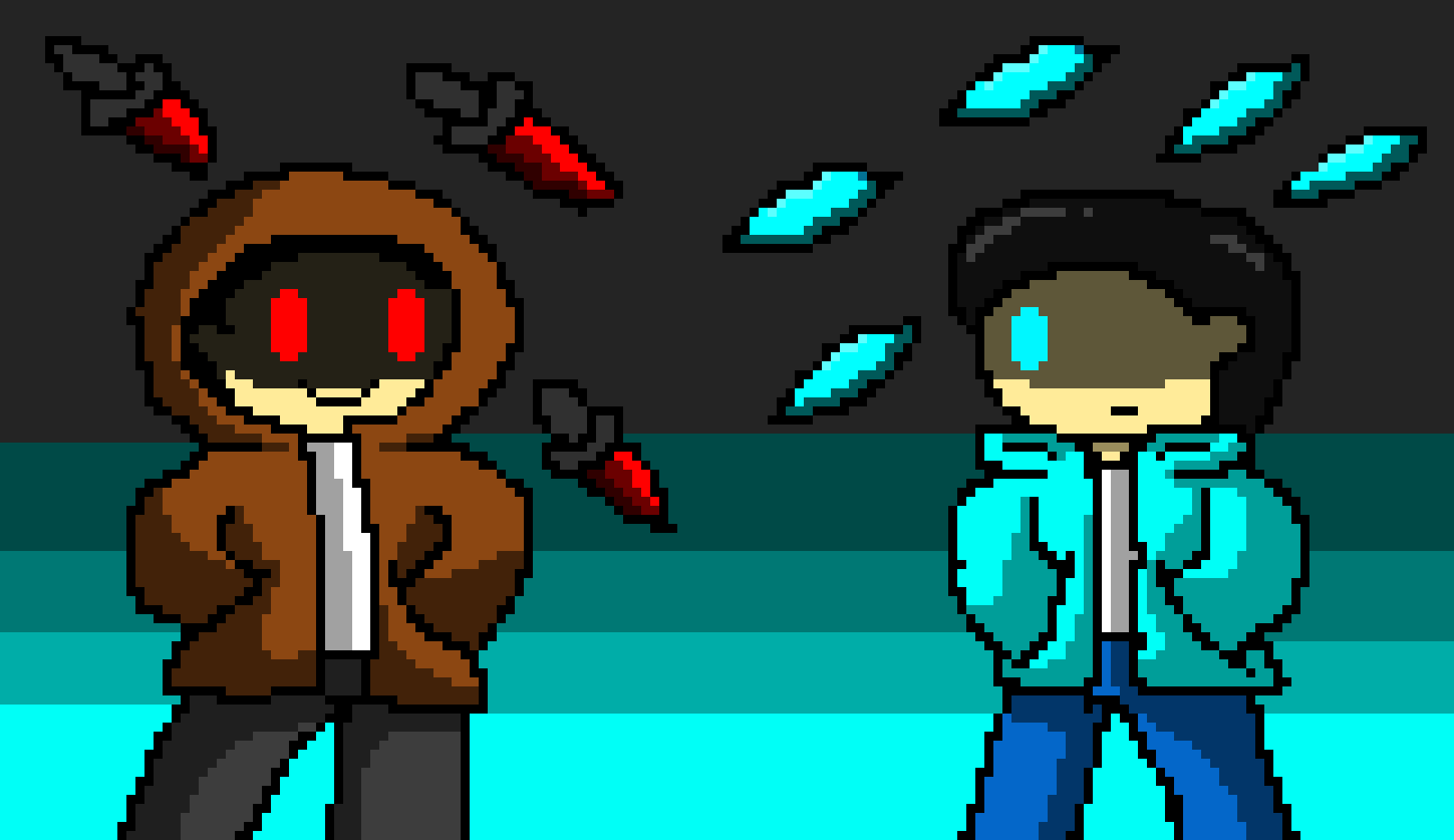 (slapped on some editing, so with that being said...) Xavier vs Shade v2 (thanks goop. i love that you made this.)