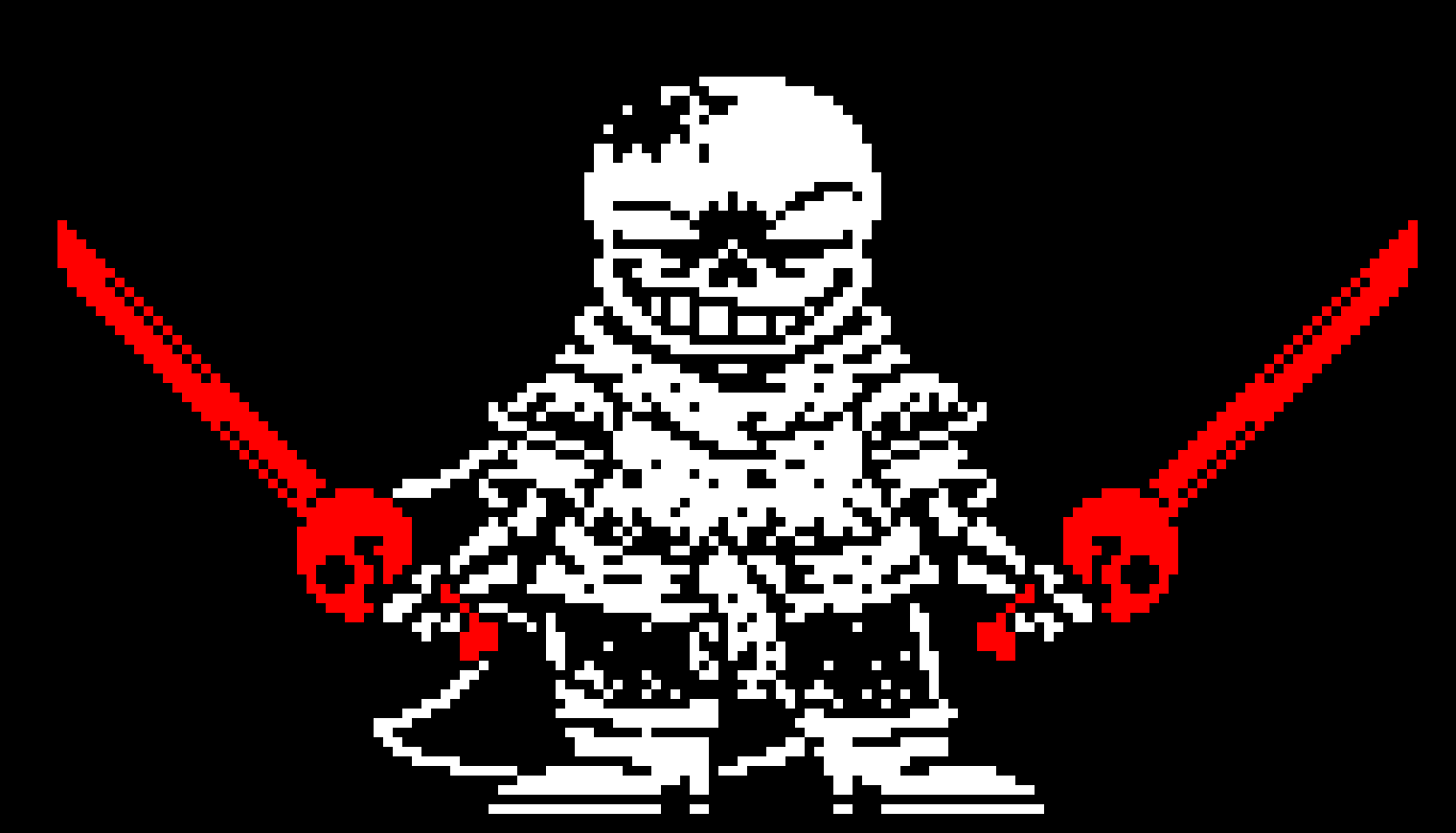*his blades turn red*