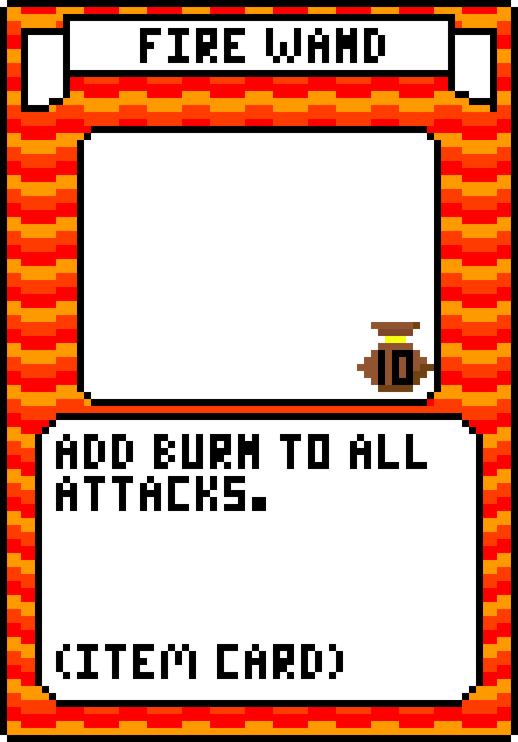 [aca841] Fire Wand Card