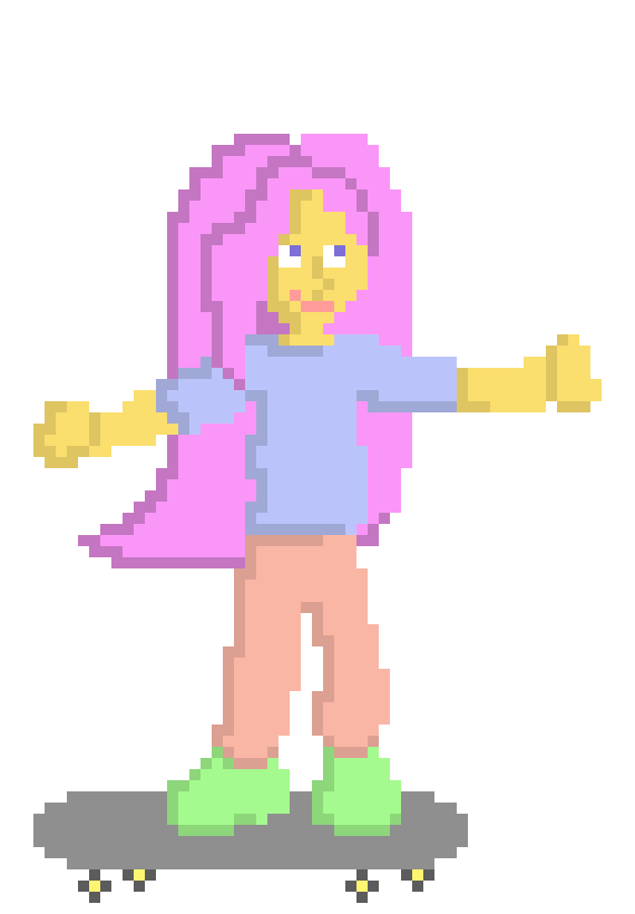 [9664c4] Skateboarding Girl
