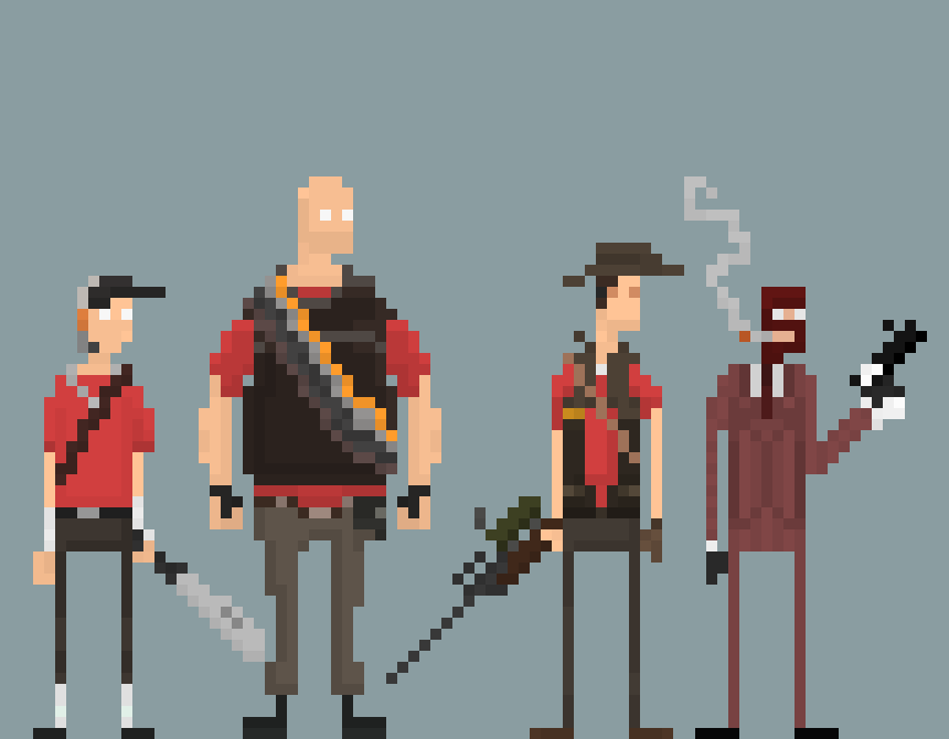 TF2 Scout, Heavy, Sniper, Spy