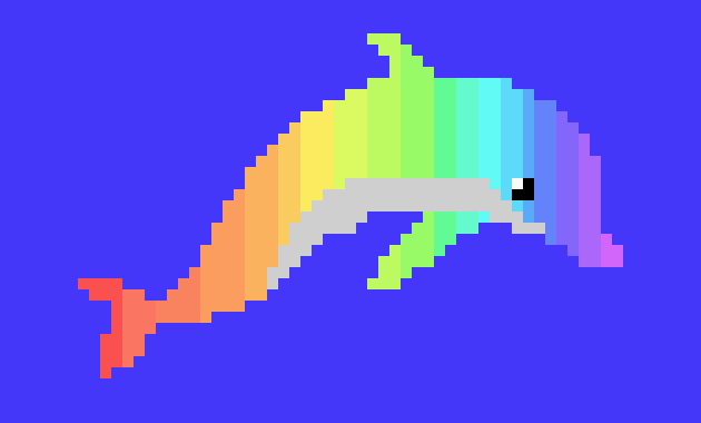 [9664c4] Rainbow Dolphin!