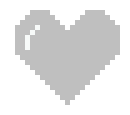 [ececcc] Pastel Grey Heart
