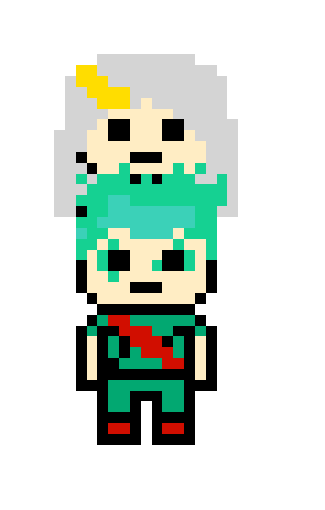 [09c9ab] danganronpa pixel deku+eri