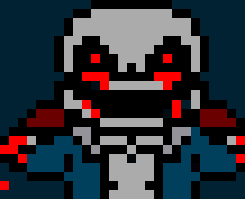 [46ea29] *keeps anyone from leaving*oh,you can't leave now!its just getting started!*a normal gaster blaster begins to glitch into existence*