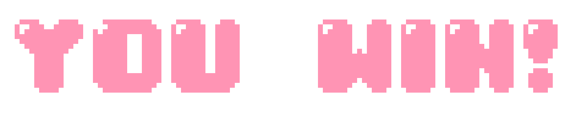 [30fd65] You win! Game over pixel transparent