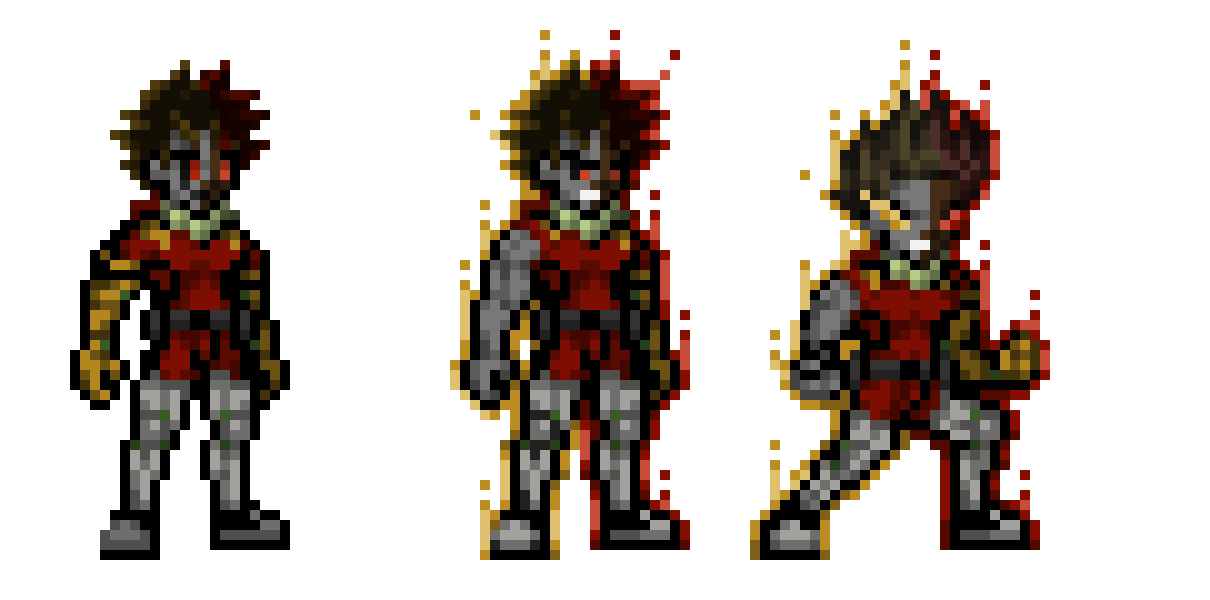 [6c26bc] Warrel Spurloyd/Cy-Shock - MHA Hero-Turned-Villain OC Idle and Quirks in Action Sprites (Villain Costume)